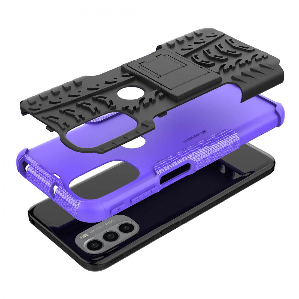 Motorola, Backcover, CASEONLINE 2i1, G41, Moto Violett