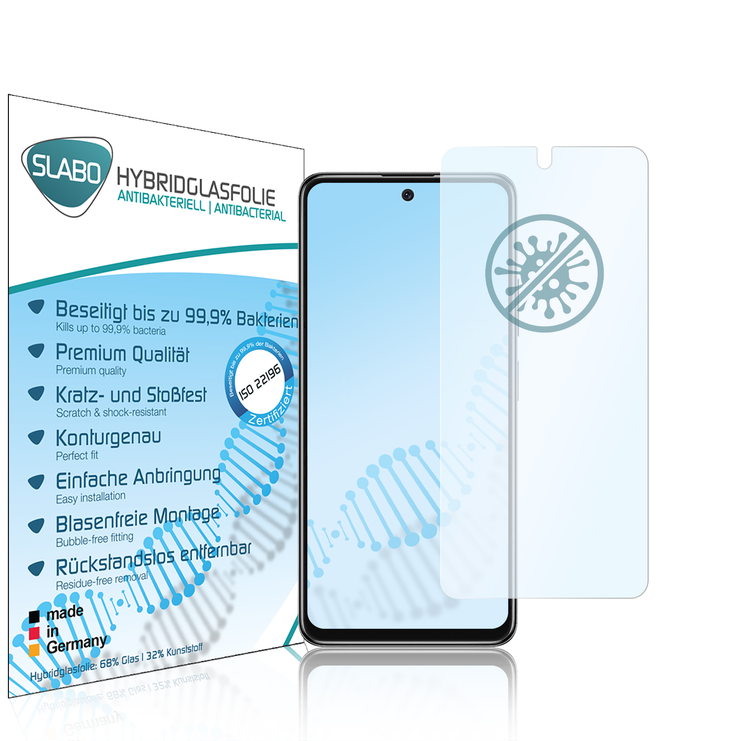SLABO antibakteriell flexibles Hybridglas Displayschutz(für Pro POCO Xiaomi 5G) M4