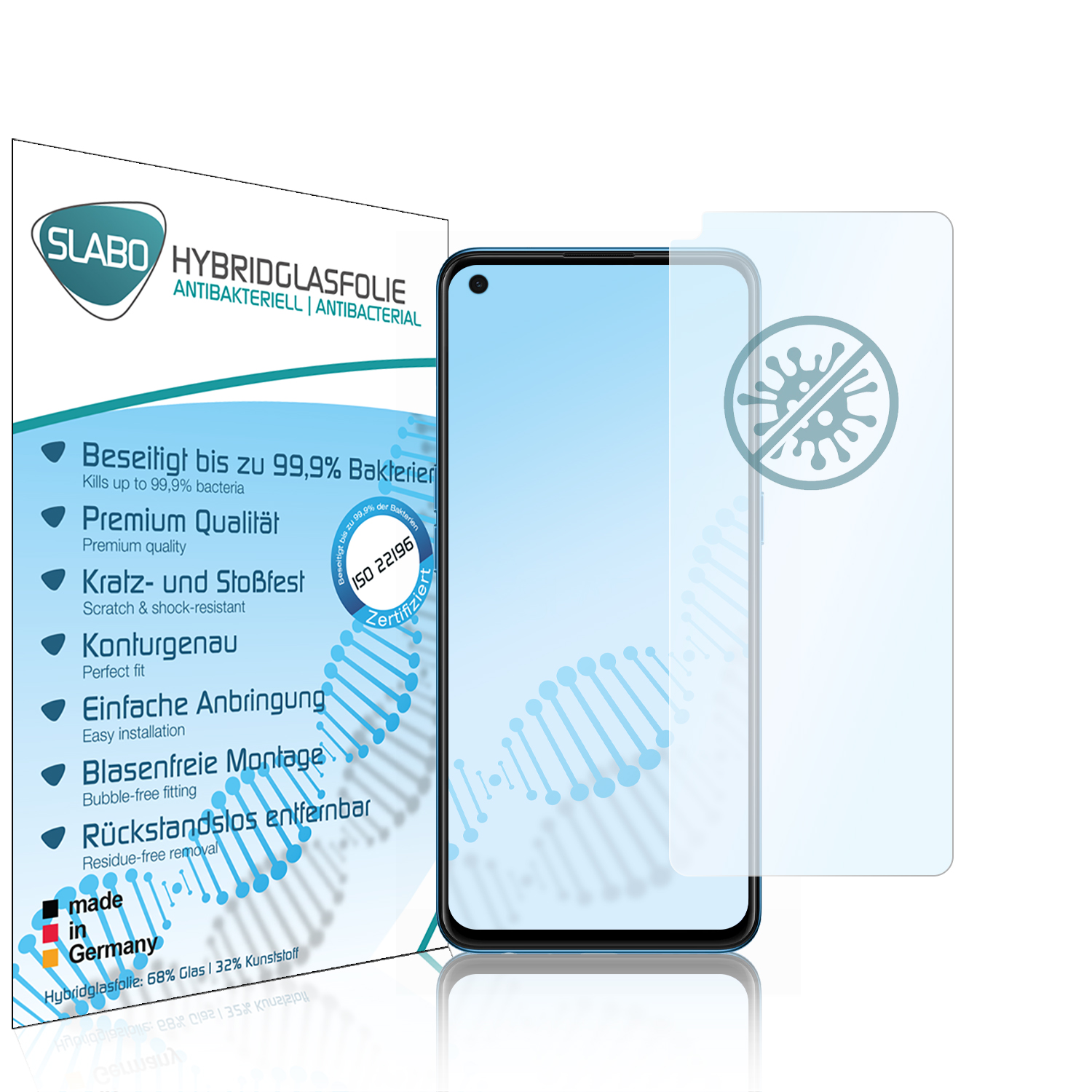 SLABO antibakteriell flexibles Hybridglas Displayschutz(für (5G)) Lite X3 Find OPPO