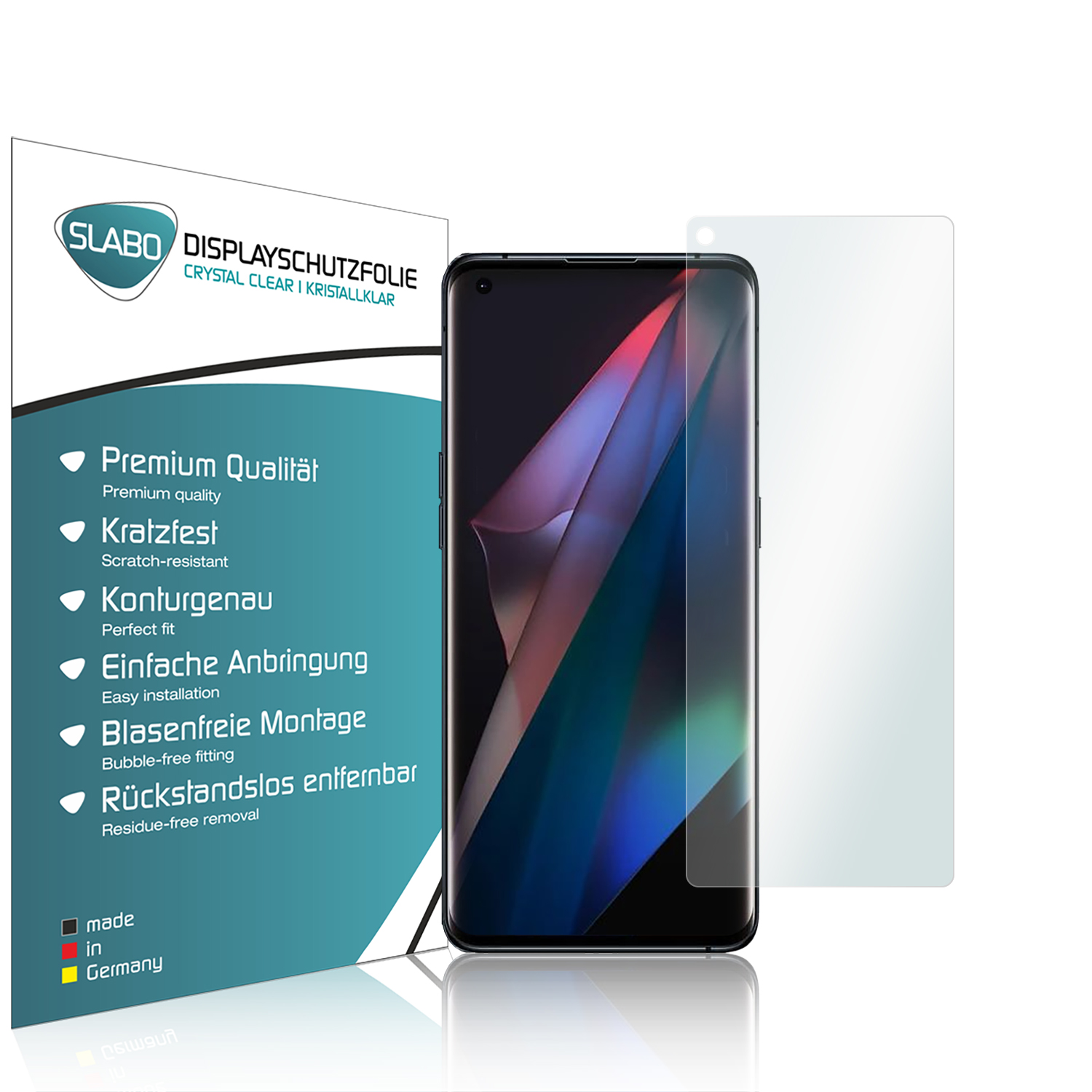 SLABO 4 x Crystal Clear OPPO X3 Displayschutz(für Pro (5G)) Find