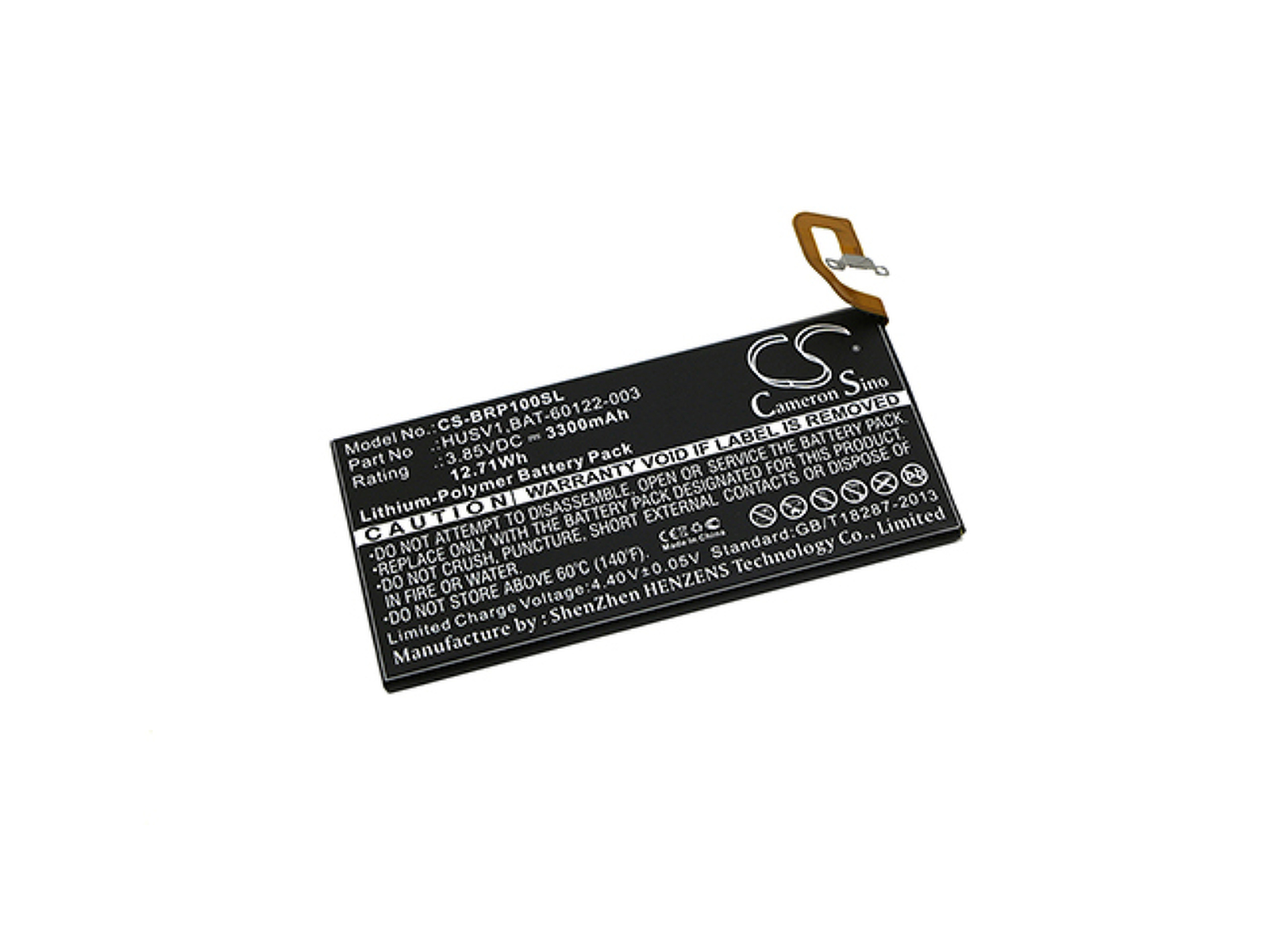 POWERY Akku 3.85 für Akku, 3300mAh Blackberry STV100-4 Volt, Li-Polymer