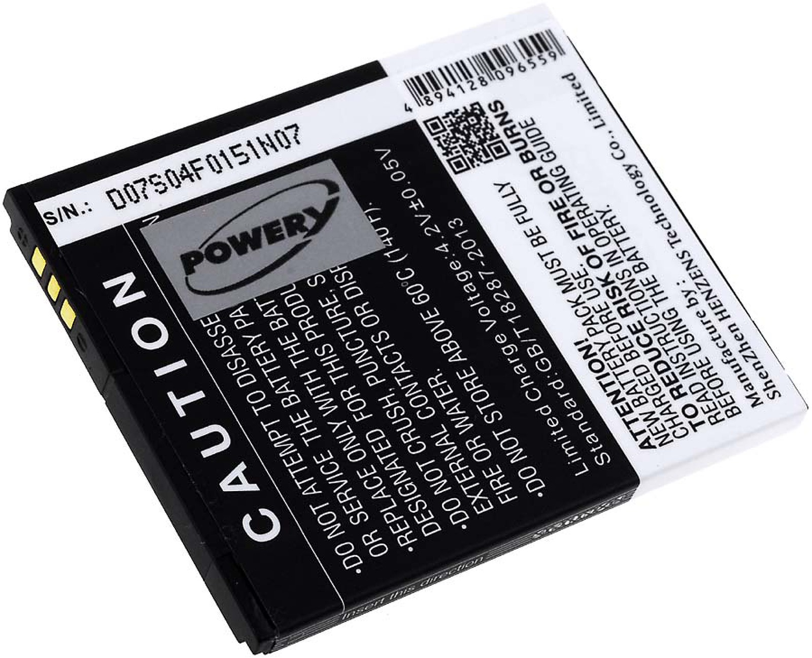 Phicomm FWS610 Akku, Volt, Akku 1300mAh POWERY 3.7 Li-Ion für