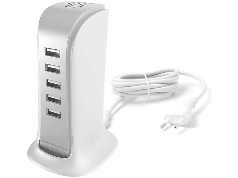 5x Weiß DUDAO Universal, USB Ladegerät 25W