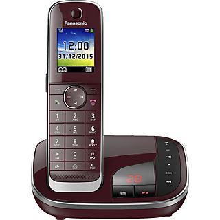 Teléfono inalámbrico - PANASONIC KX-TGJ320GR, Análogo, Rojo