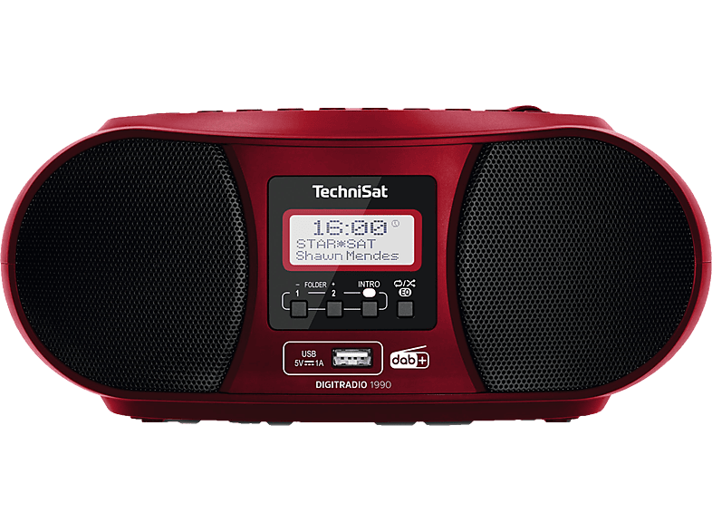 Bluetooth, FM, 1990 DAB-Radio, rot TECHNISAT DigitRadio
