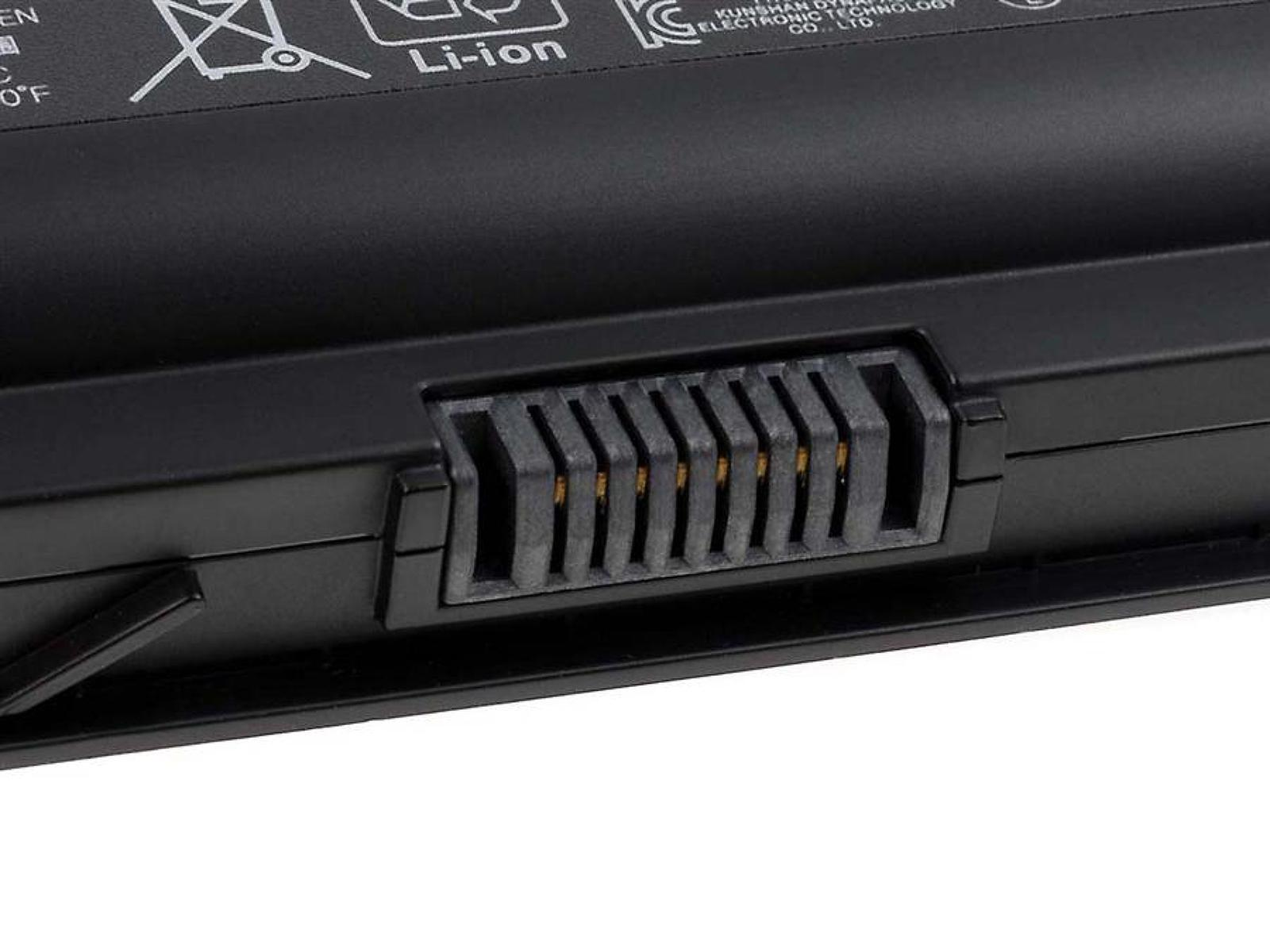 Conector de batería negro con pines dorados. El fondo es blanco.