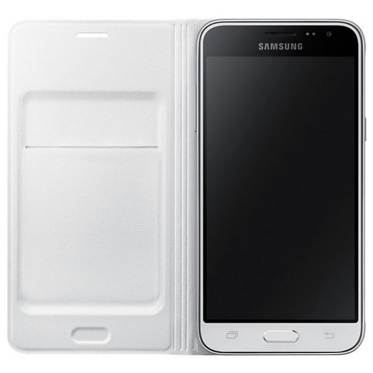 Galaxy Samsung, Weiß Weiß, - (2016) SAMSUNG -WJ320PW J3 Wallet - Bookcover, EF J3 Galaxy Flip (2016),