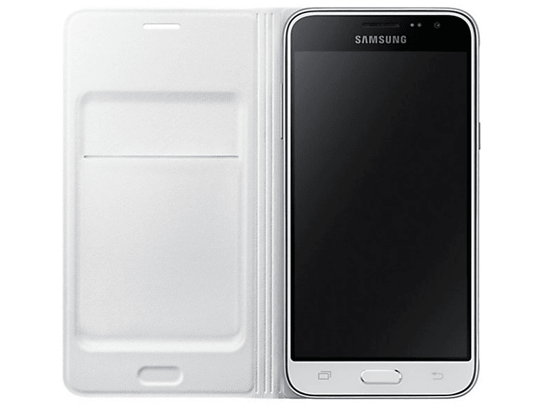 SAMSUNG Flip Wallet Galaxy J3 (2016) - EF -WJ320PW - Weiß, Bookcover, Samsung, Galaxy J3 (2016), Weiß
