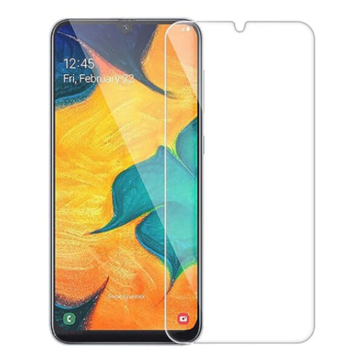Uno smartphone con protezione schermo applicata. Lo schermo mostra l'ora e la data. La protezione è trasparente e copre parzialmente lo schermo.