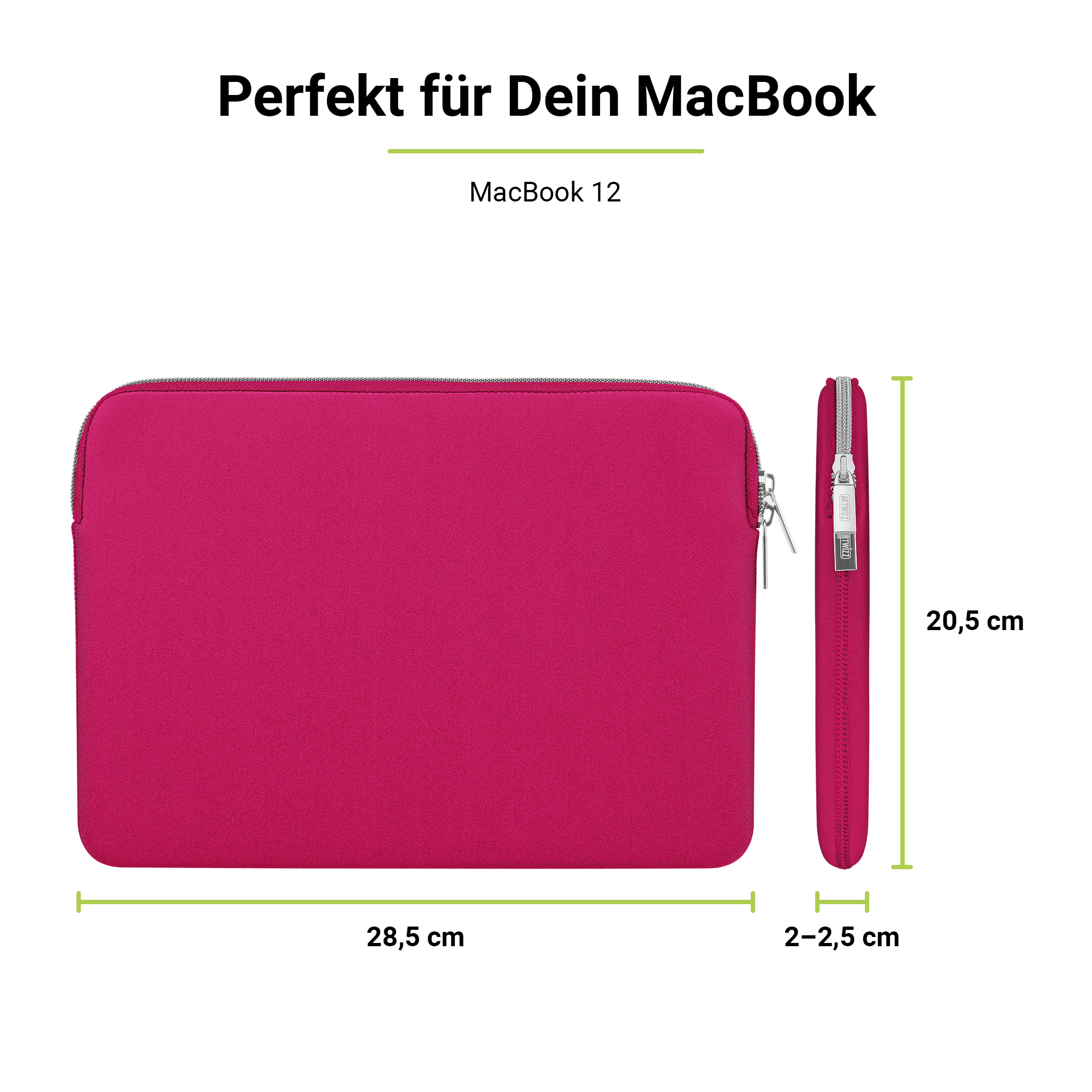 Neoprene Notebook ARTWIZZ Tasche Neopren, Sleeve Rot Apple Sleeve für