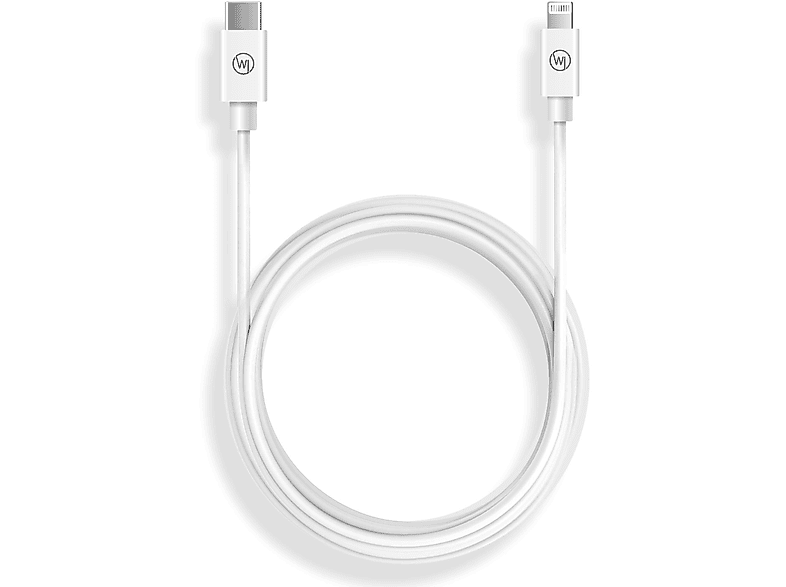 WICKED CHILI 1m Ladekabel, Datenkabel Made for iPhone 14, 13, 12 (Pro, Max, Mini), SE, 11,  XS, X, XR, 8, iPad, Fast Charge USB-C auf Lightning Kabel, 1 m, weiss