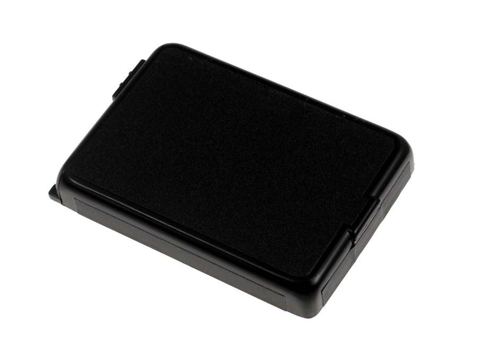 Dispositivo rectangular negro sobre fondo blanco, probablemente una batería o componente electrónico similar.
