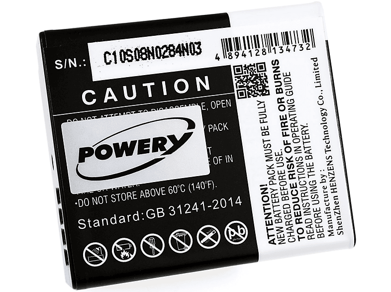 POWERY Akku für Panasonic Li-Ion 7.4 DMC-TZ81 1050mAh Akku, Volt