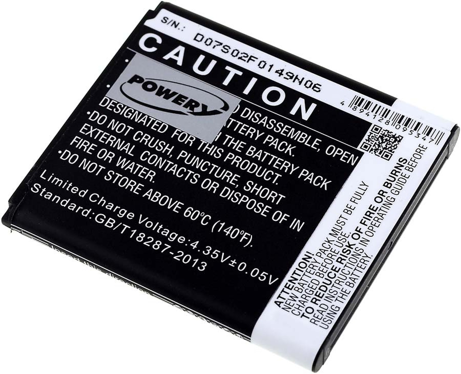 POWERY Akku für Li-Ion SM-G355 Samsung 3.8 Akku, 2000mAh Volt