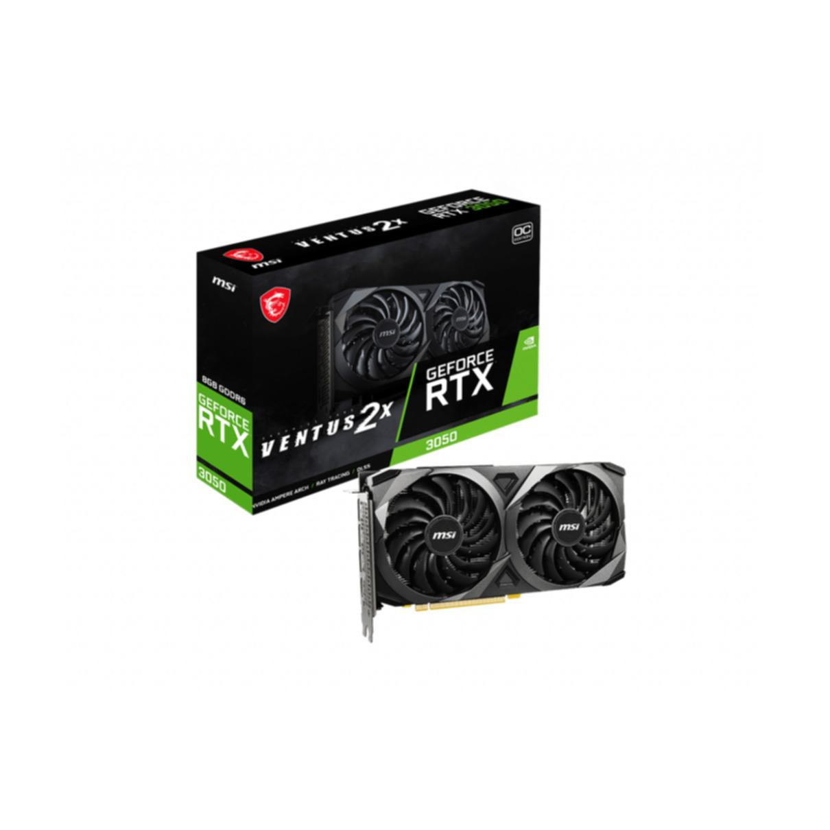 MSI GeForce RTX 3050 OC Grafikkarte) 2X 8G (NVIDIA, VENTUS