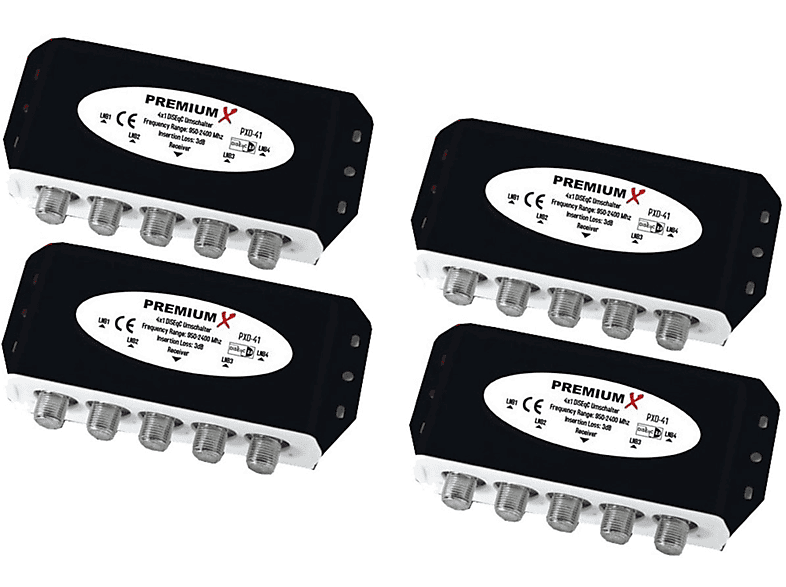 PREMIUMX 4x PXD-41 DiseqC Schalter 4/1 Umschalter 2.0 Switch ...