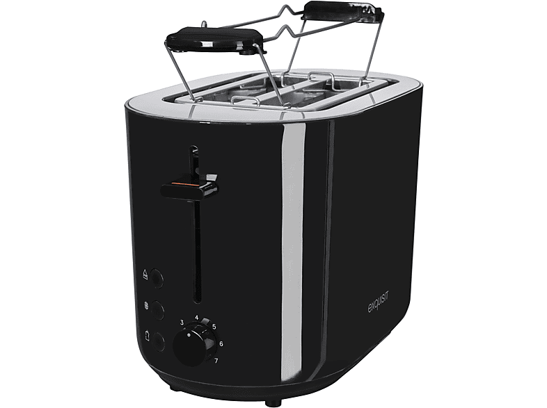 EXQUISIT TA 6103 swi Toaster Schwarz (850 Watt, Schlitze: 2)