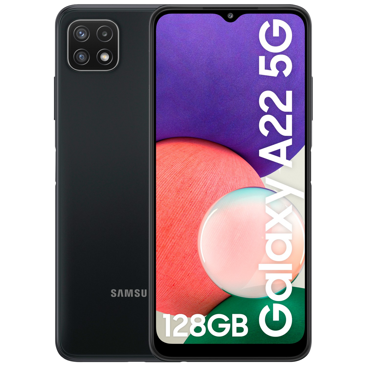 Móvil - GALAXY A22 SAMSUNG, Negro, 128 GB, 4 GB, 6,6 ", Mediatek MT6739 1,0 mAhmAh