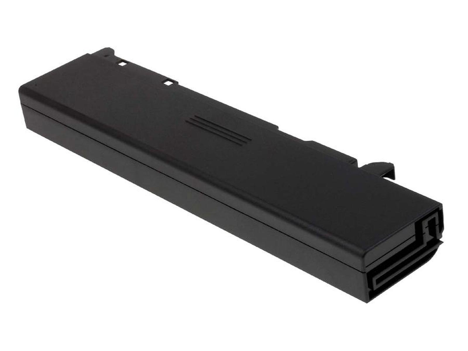 Un paquete de baterías negro, de forma rectangular.