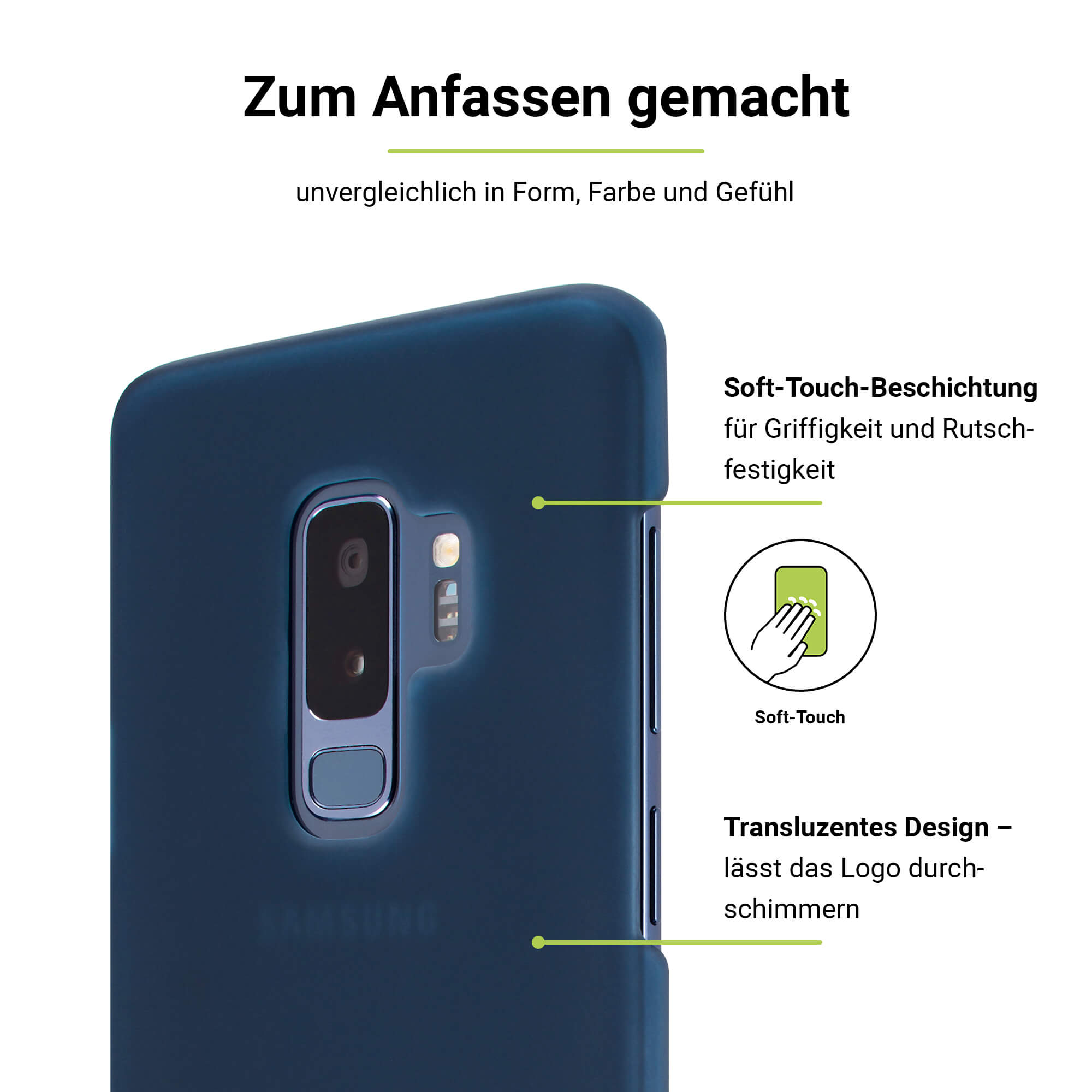 Galaxy Clip, ARTWIZZ Rubber Backcover, A8 Samsung, (2018), Spaceblue