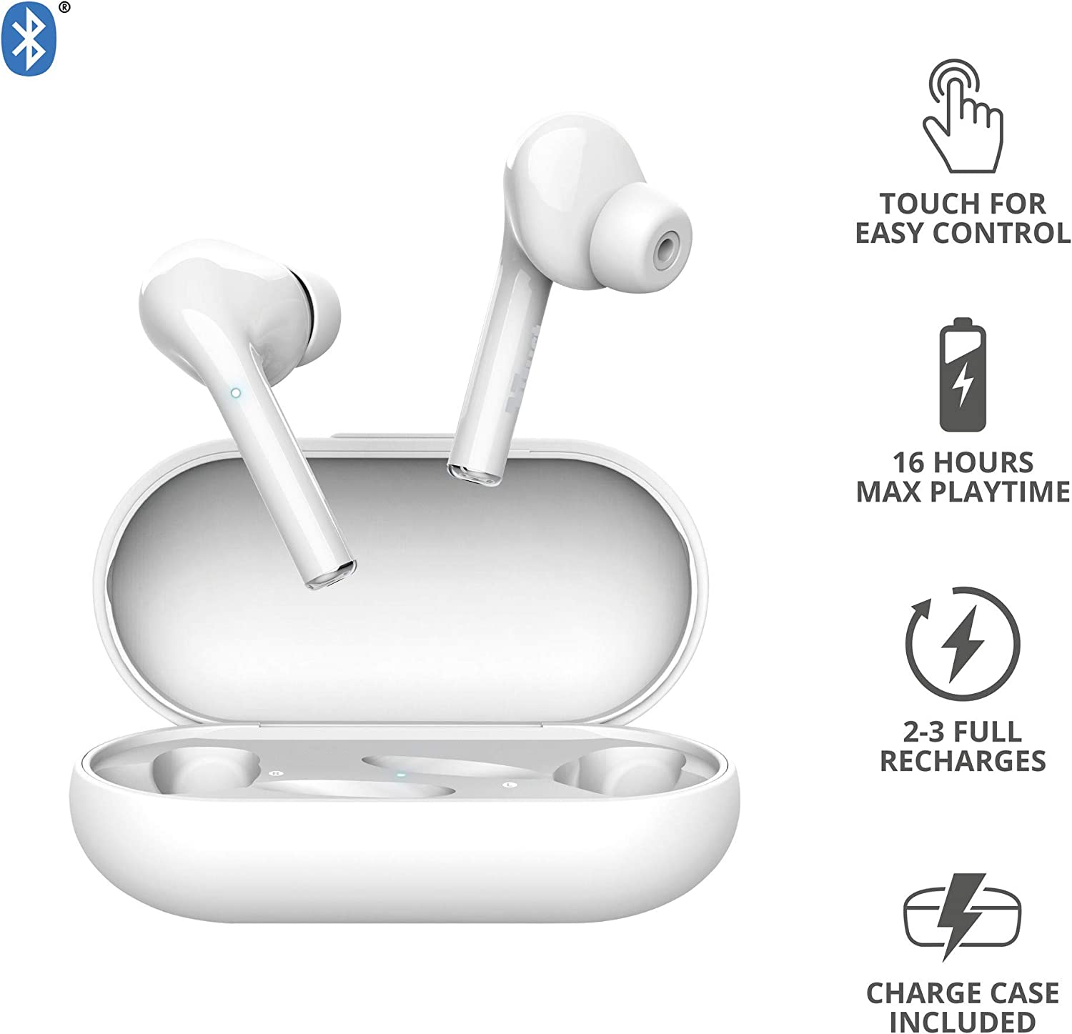 Weiß Bluetooth In-ear 23705, Kopfhörer TRUST