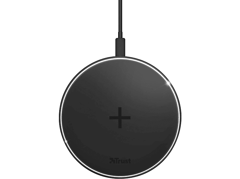 TRUST Kabelloses Ladegerät Induktives Ladegerät Apple, Samsung, Sony, Huawei, Oppo, Schwarz