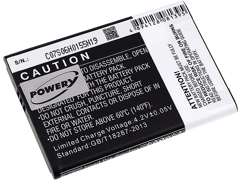 POWERY Akku für Panasonic KX-PRX110 Li-Ion Akku, 3.7 Volt, 1750mAh