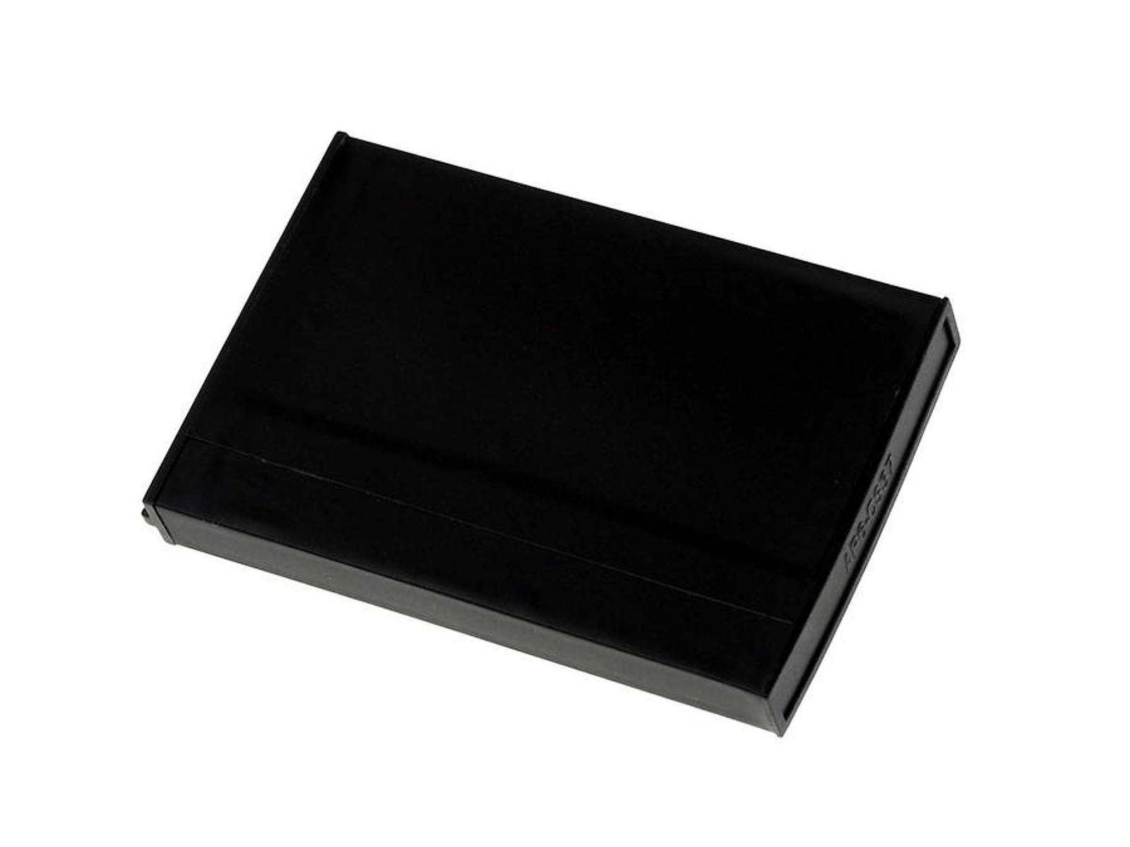 Caja rectangular negra. Sobre fondo blanco. La caja inclinada hacia el espectador.