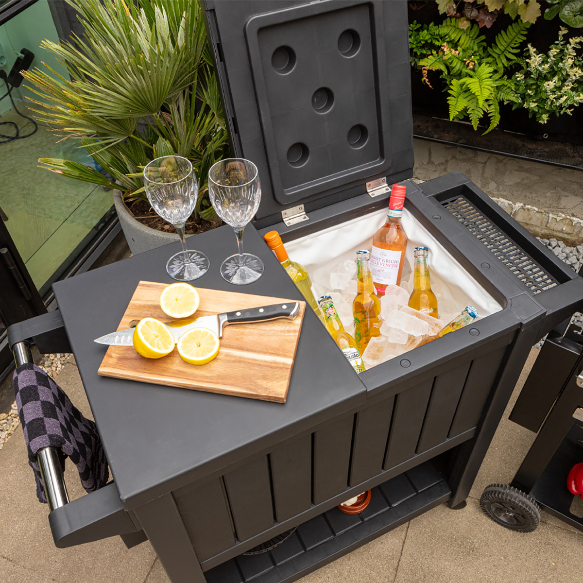 BLUMILL Grilltisch Kühlfunktion mit Grill-Zubehör