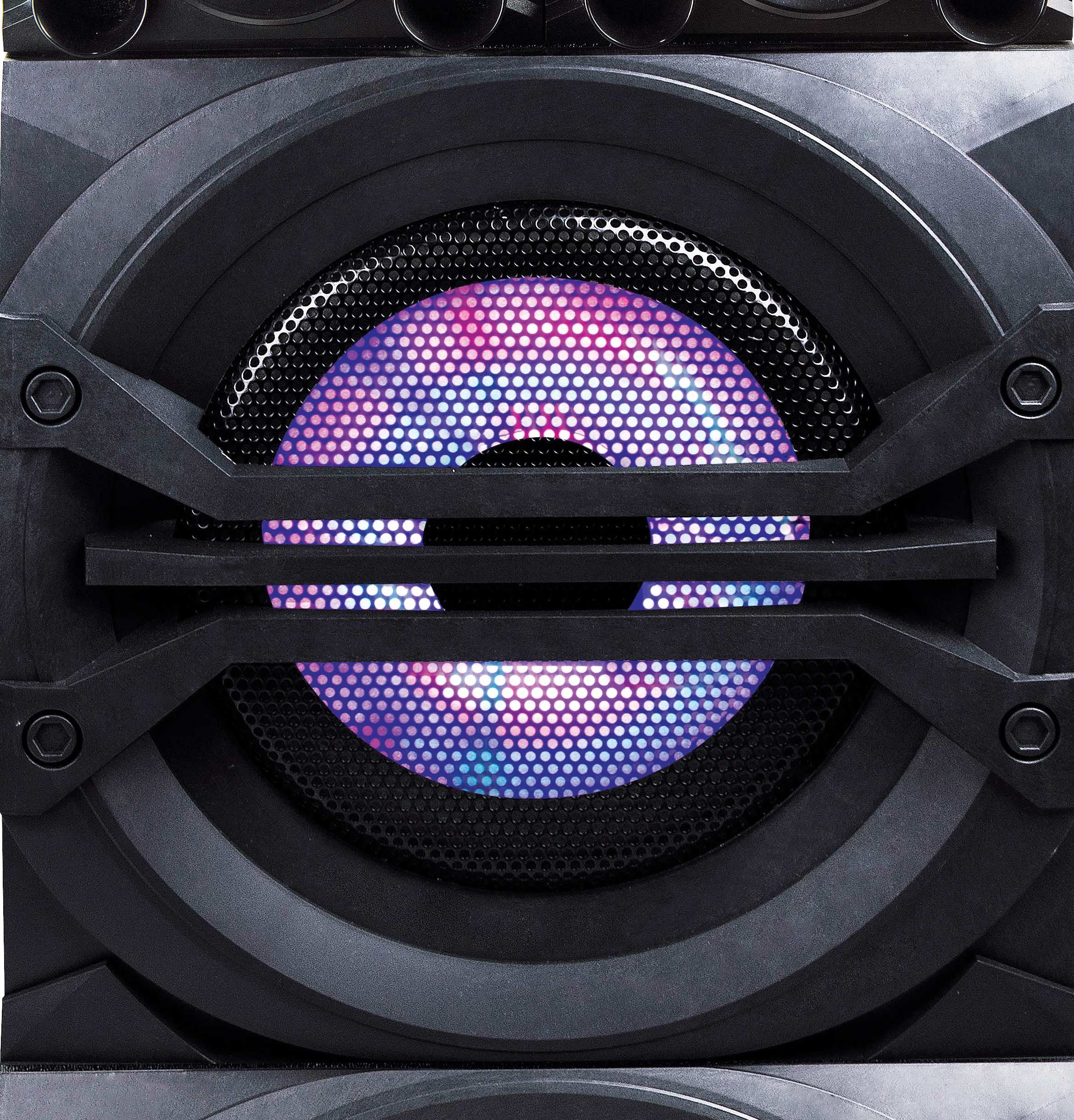 LENCO PMX-350 Leistungsstarker Party-Lautsprecher 320 Akku Watt Schwarz - - - und - Mixfunktion Integrierter Partylichter, mit RMS DJ- Bluetooth®