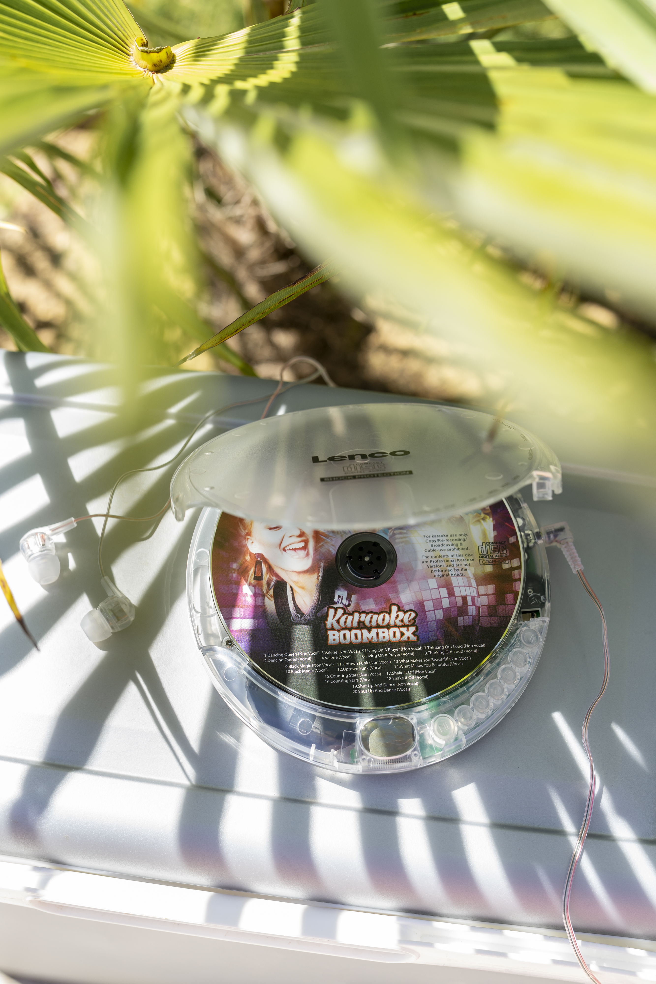 Tragbarer LENCO Transparant CD-Spieler - Anti-shock CD-202TR