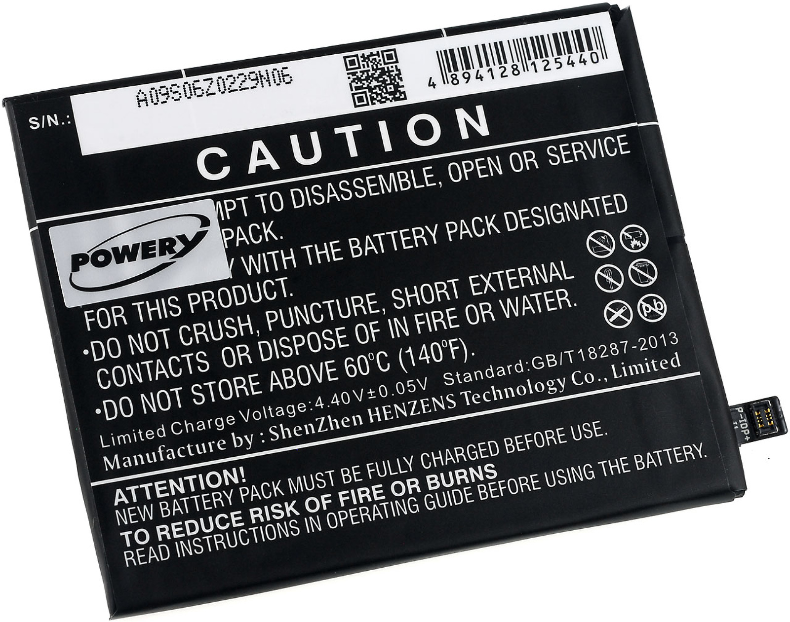 Akku 3.85 Motorola 3000mAh Li-Polymer Akku, BL265 POWERY Typ Volt, für