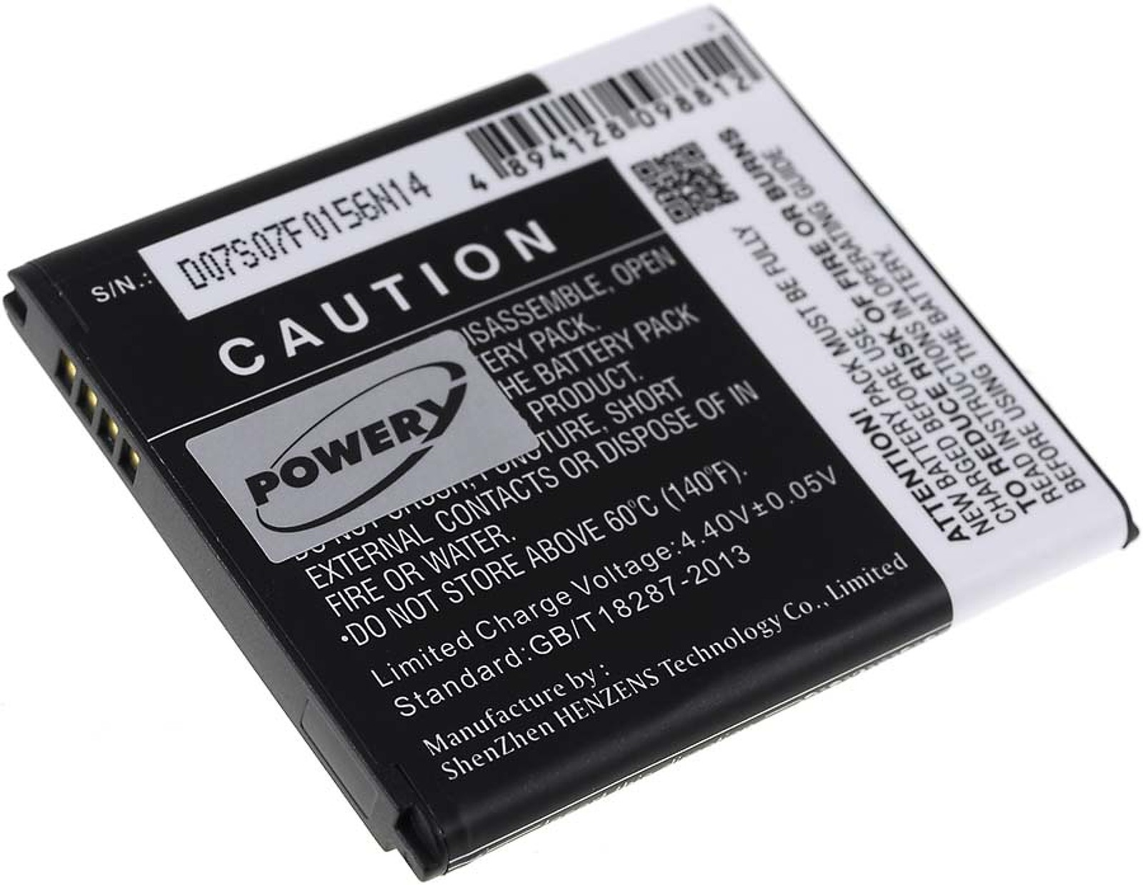 POWERY Akku Volt, 3.85 SM-J100F Li-Ion 1850mAh für Akku, Samsung