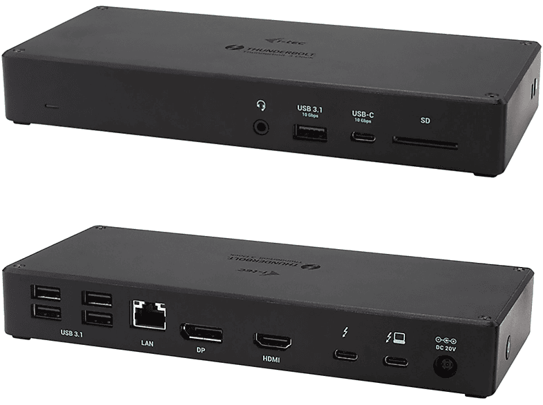 I-TEC Schwarz Docking Station, TB3TRIPLEDOCKPD