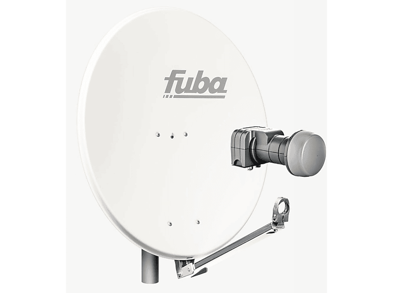 FUBA DAL 802 W Sat Anlage Antenne Schüssel Spiegel Twin LNB DEK 217 2 Teilnehmer Sat Anlage (80 cm, Twin LNB)
