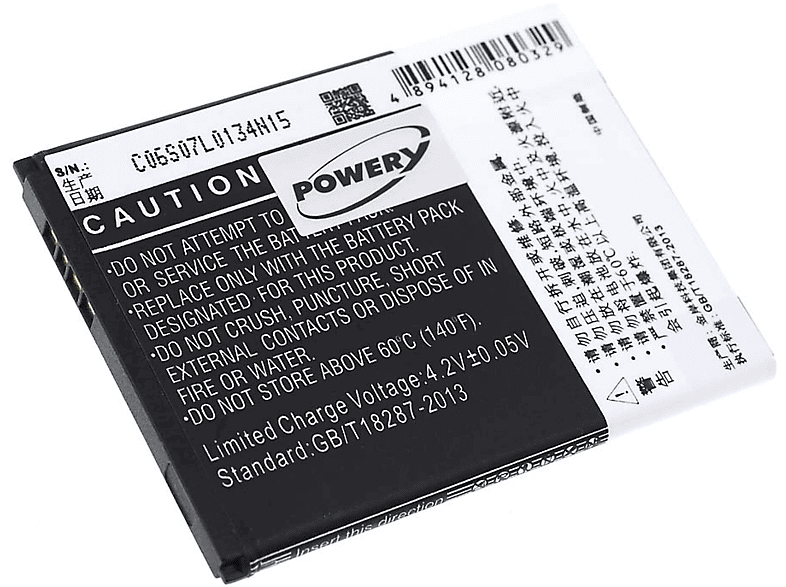 POWERY Akku für Alcatel Typ TLi014A1 LiIon Akku, 3.7 Volt, 1300mAh