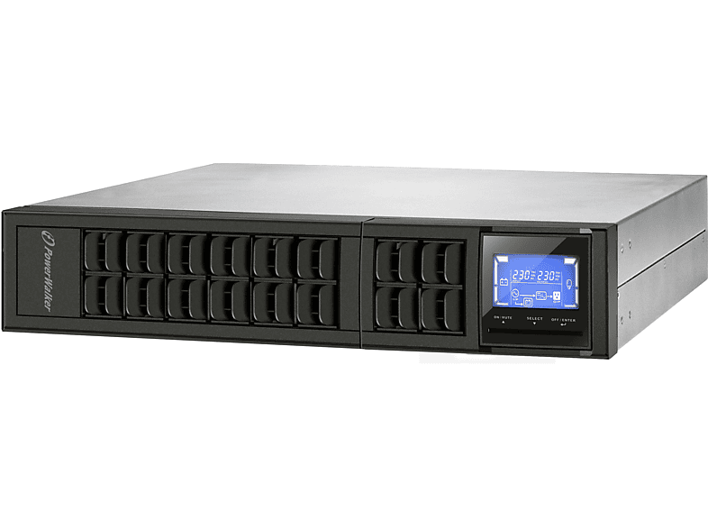 POWERWALKER VFI 2000 CRM LCD USV Online Anlage, 1600W | Schwarz