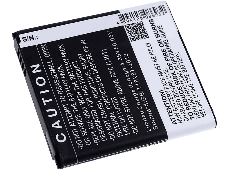 POWERY Akku für Samsung Typ B210BC Li-Ion Akku, 3.8 Volt, 2000mAh