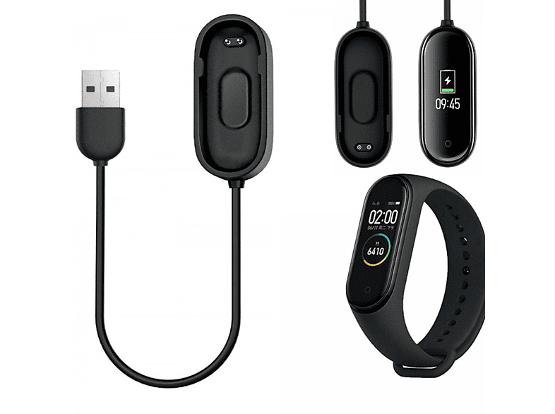 4, Mi Ladegerät, Xiaomi INF schwarz Band für Ladekabel