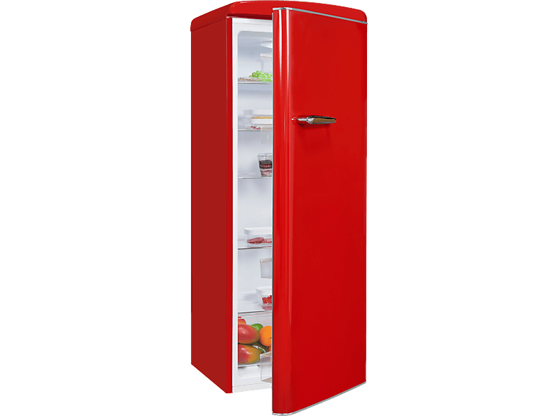 EXQUISIT RKS325-V-H-160F rot Kühlschrank (128,00 kWh/Jahr, F, 1440 mm hoch, Rot)