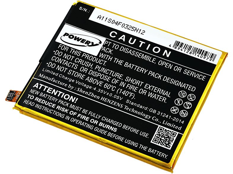 POWERY Volt, für 2900mAh Motorola Akku Akku, Li-Polymer 3.8 JE40 Typ