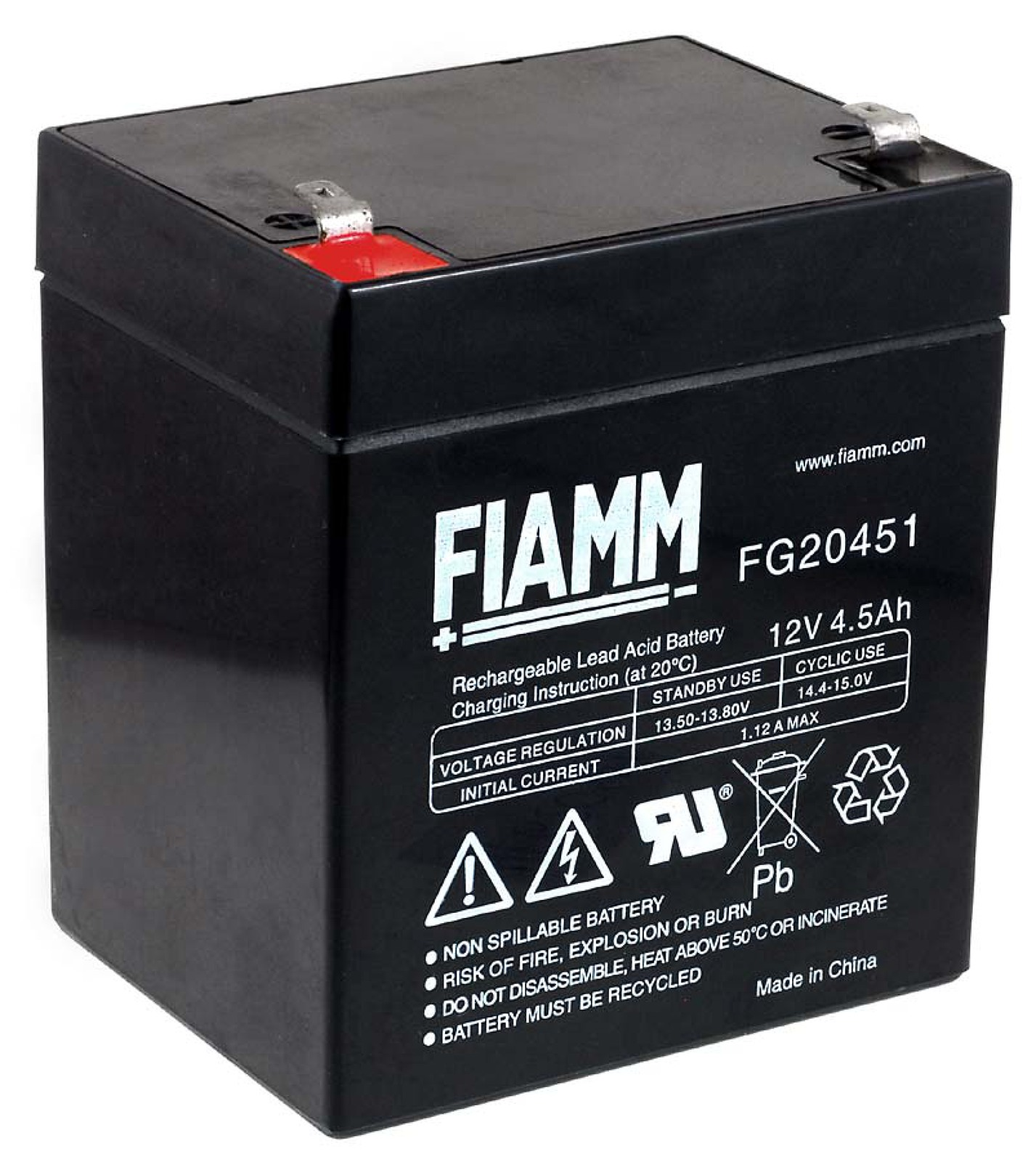 FIAMM Lead-Acid Akku, FG20451 12 4500mAh Volt, Bleiakku
