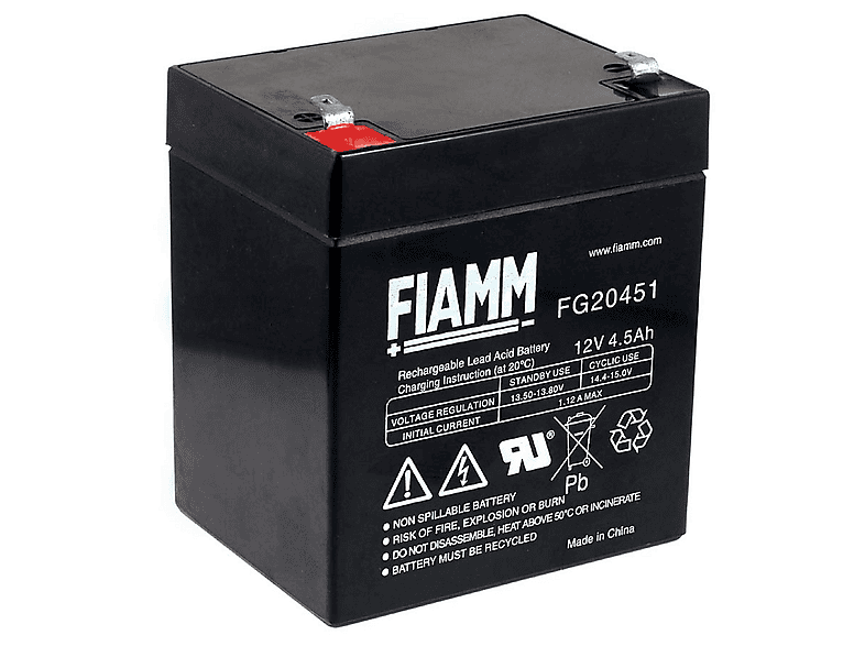 thumbnail image 2 of Fiamm FG20451 12V 4,5Ah Blei-Akku / AGM Batterie 2 of 12
