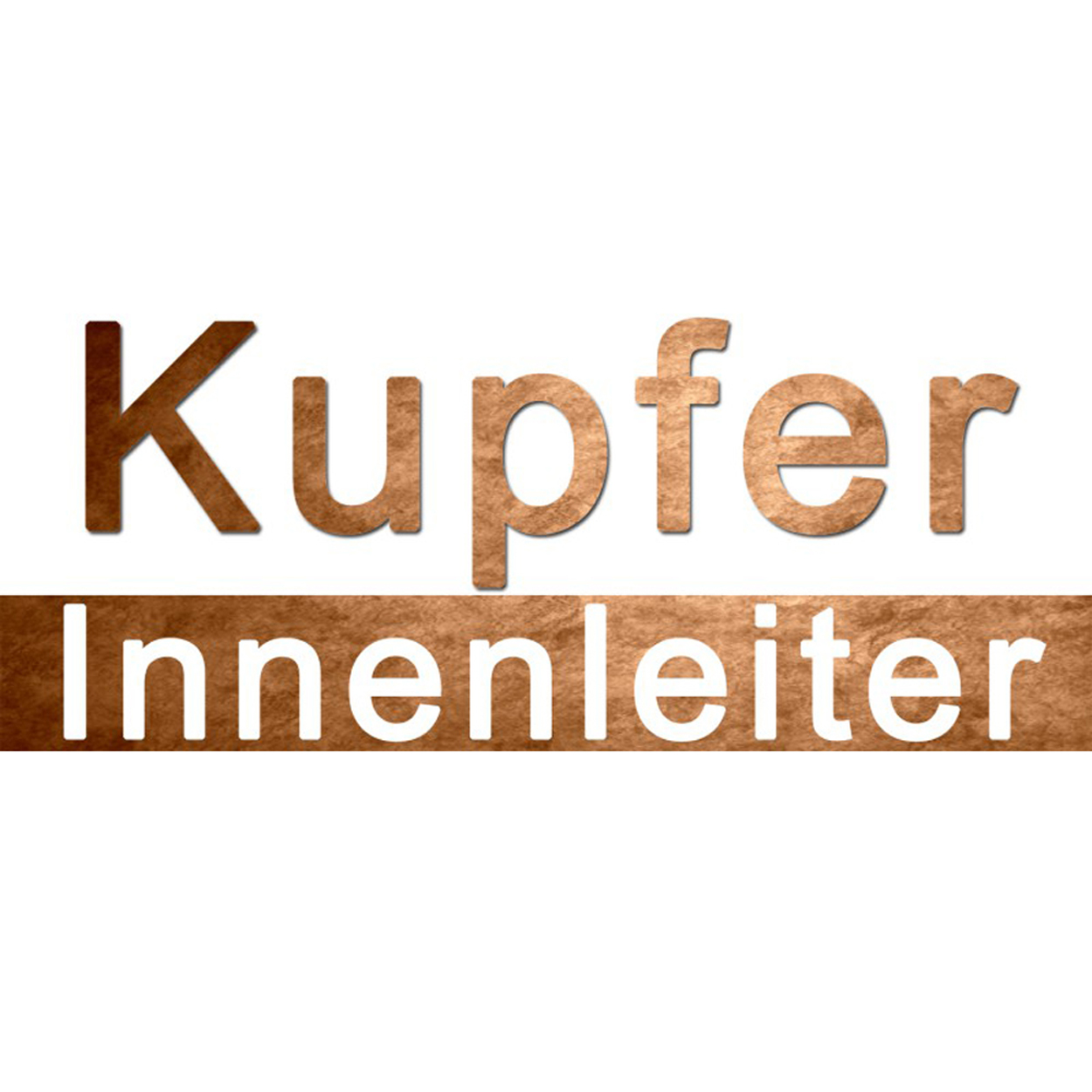 Kupfer Innenleiter Text auf weißem Hintergrund.