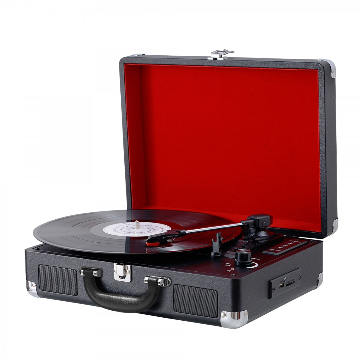 Tocadiscos - 1517 JOCCA, USB, RPM 2x3W, Negro