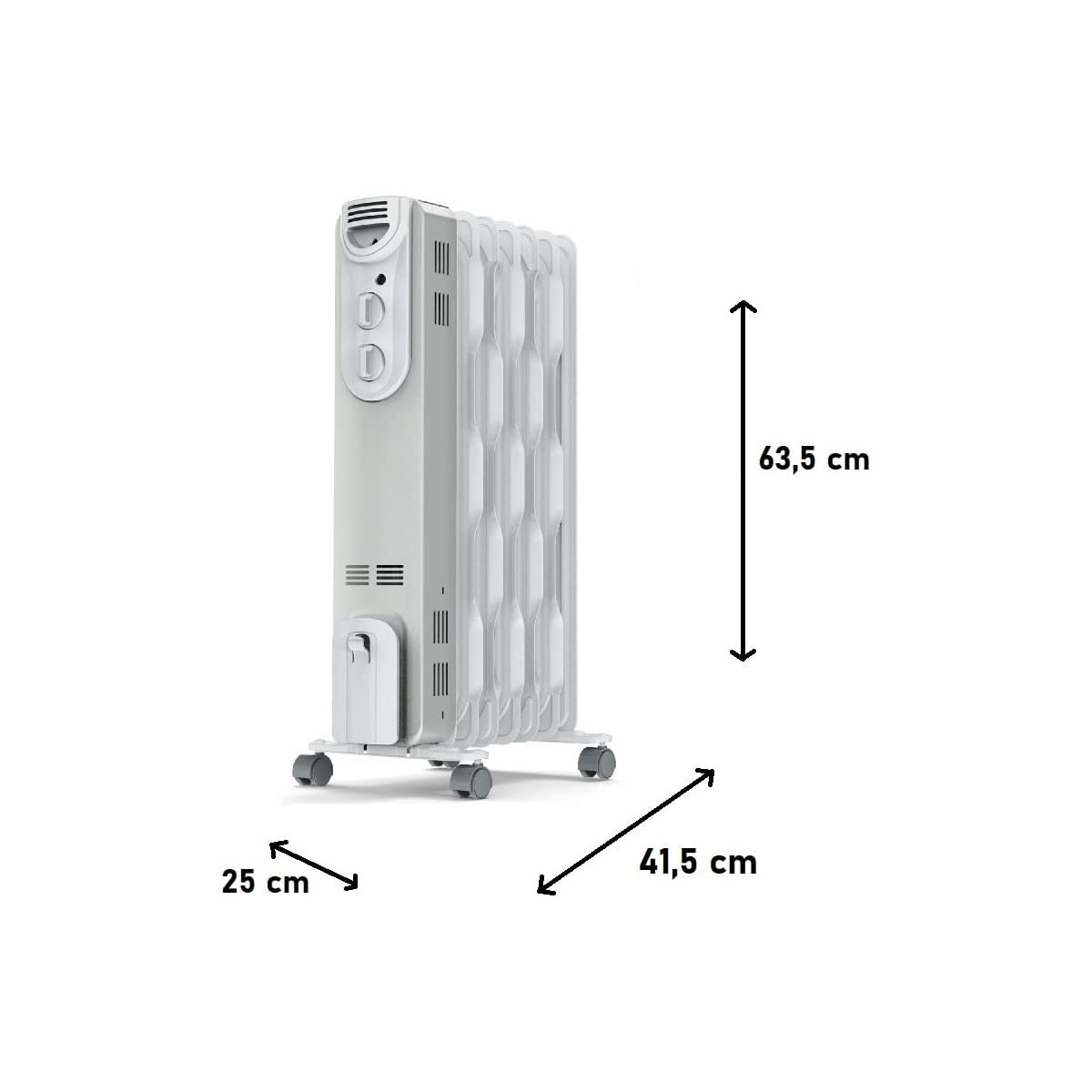 30 Heizung Elektrisch m²) Raumgröße: kW, JUNG mit ORSO15 Thermostat Ölradiator SUPRA (1,5