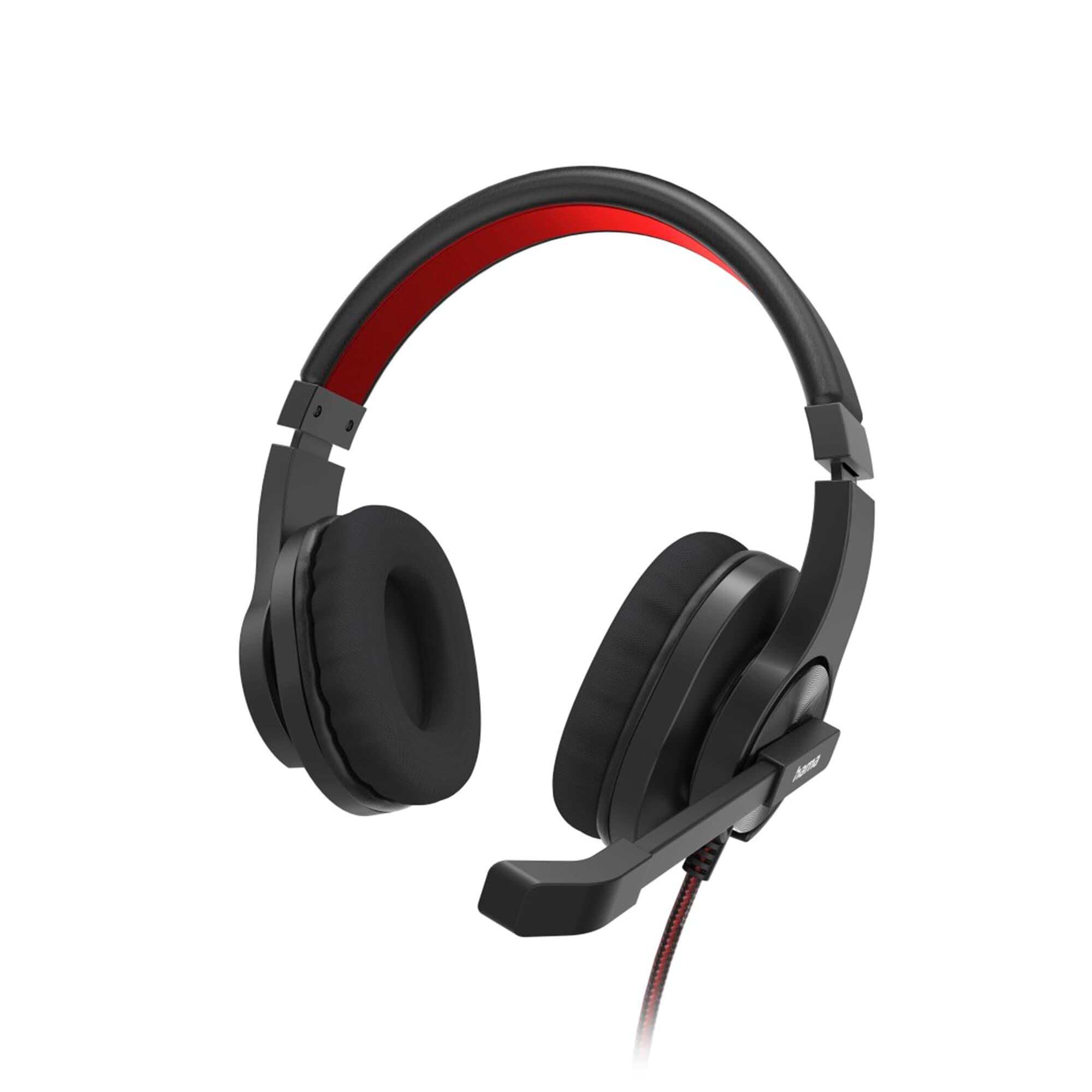 HAMA HS-USB400 V2, Over-ear Headset Schwarz/Rot