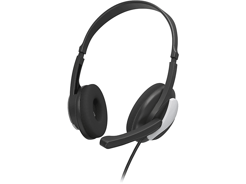 HAMA HS-P100 V2, Schwarz/Silber On-ear Headset