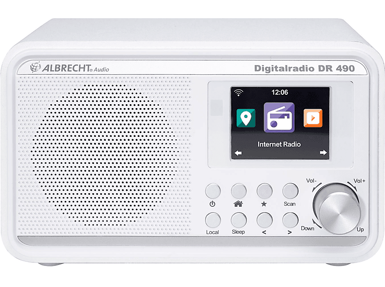 ALBRECHT DR 490 DAB+ Digitalradio Multifunktionsradio, DAB+, FM, DAB+, DAB, FM, AM, Bluetooth, weiß