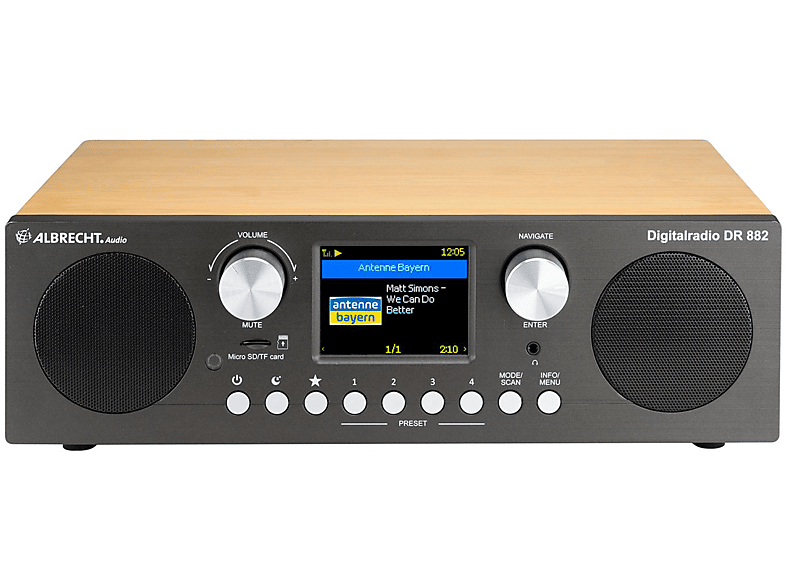 ALBRECHT DR 882 DAB+ Digitalradio Multifunktionsradio, DAB+, FM, DAB+, DAB, FM, AM, Bluetooth